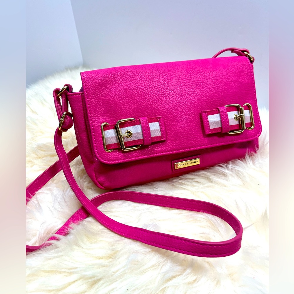 Tommy Hilfiger Geranium Pink Adjustable Crossbody Bag